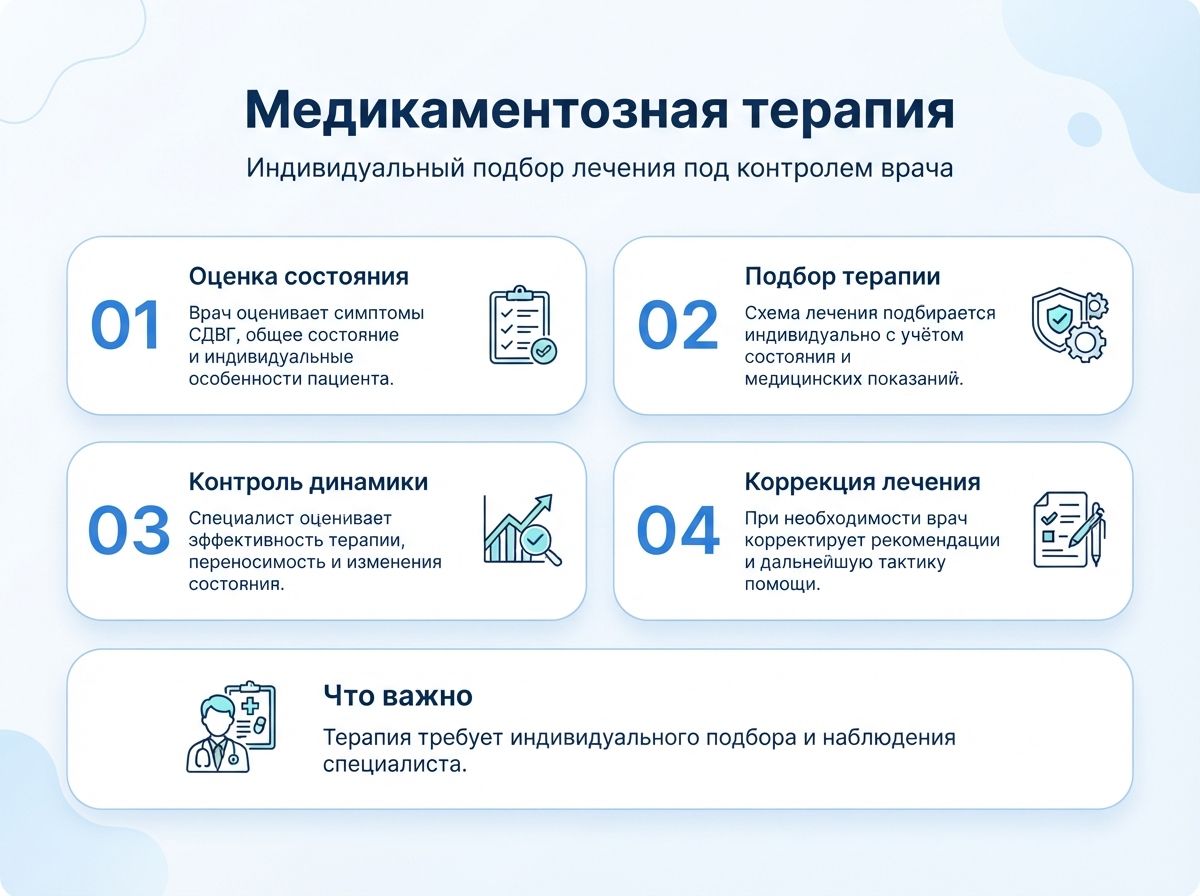 Лечение СДВГ в Алексине у детей и взрослыхинфографика
