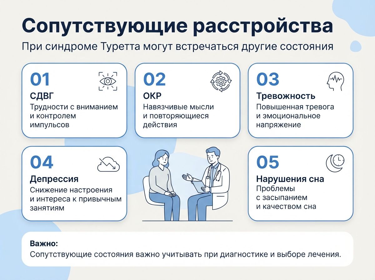 Лечение синдрома Туретта в Алексине инфографика